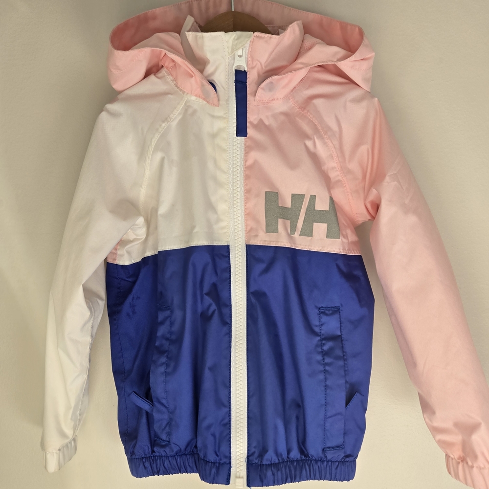 Pink and Blue Hooded Jacket